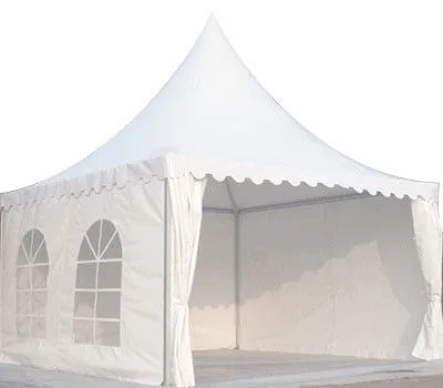 

Outdoor Aluminum PVC Circus Gazebo Party Event Wedding Tent 5x5 Pagoda, Silver and optional