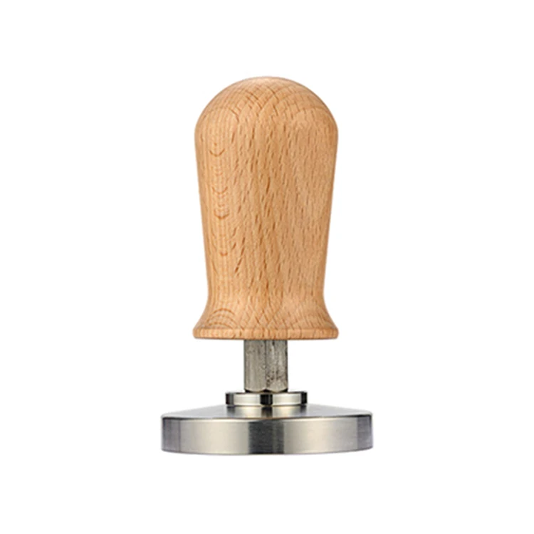 

Hot selling 53mm wooden handle stainless steel espresso coffee tamper