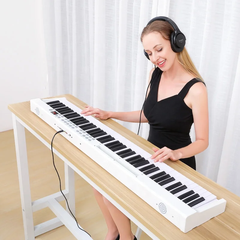 
2020 New high quality professional portable white 88 key piano usb MIDI digital Controller keyboard electronic piano  (1600126536256)