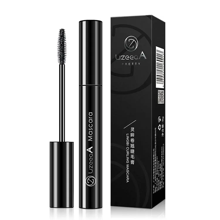 

Make your own brand makeup lengthen eyelashes mascara custom vegan 4D fiber mascara, Balck