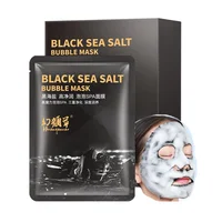 

Wholesale OEM Black Sea Salt Moisturizing Brightening Deep Cleansing Bubble Purifying Charcoal Sheet Mask Black O2 Bubble Mask