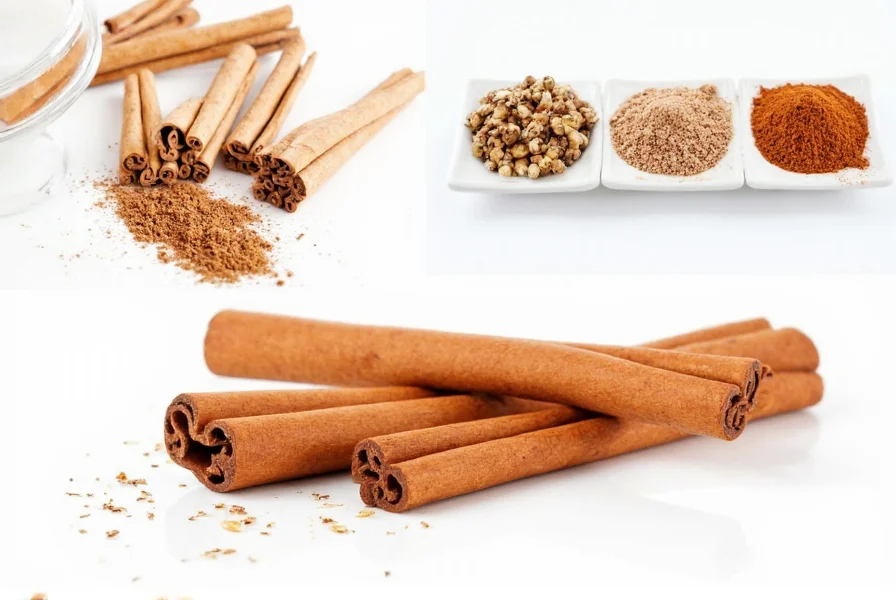 Close-up view of Ceylon cinnamon quills showing multiple thin layers forming a delicate scroll
