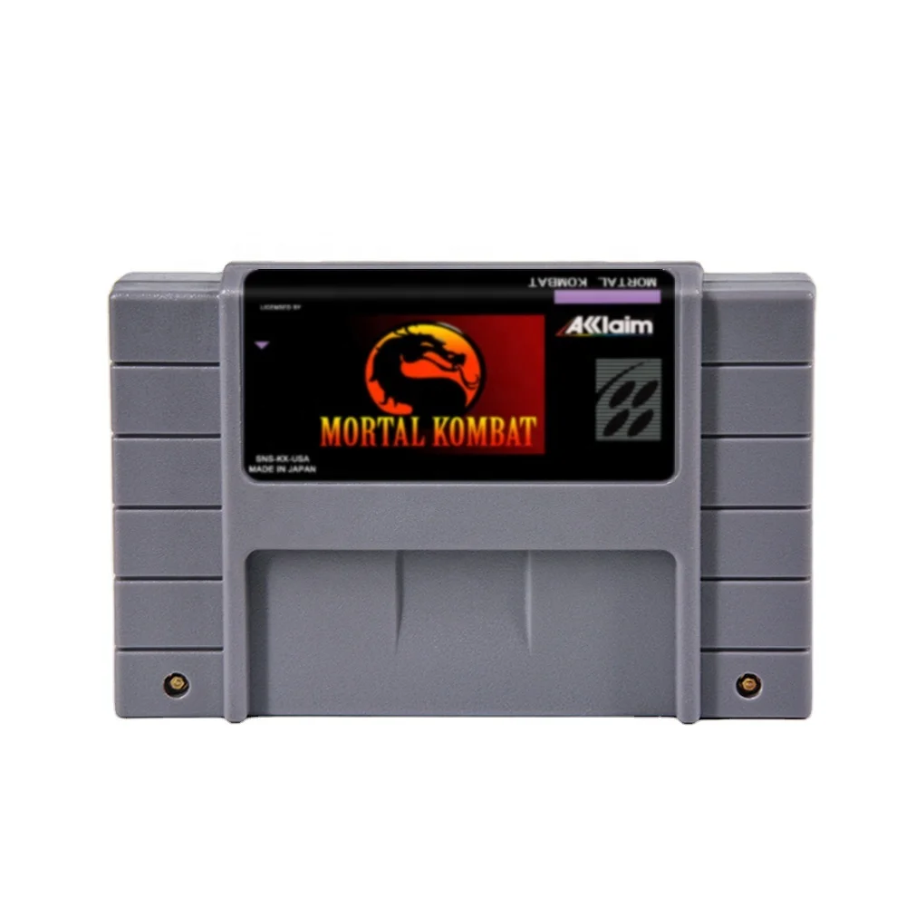 

Mortal Kombat or Mortal Kombat II 2 III 3 or Ultimate Mortal Kombat 3 - USA Version 16 Bit Video Action Game Cardtridge For SNES