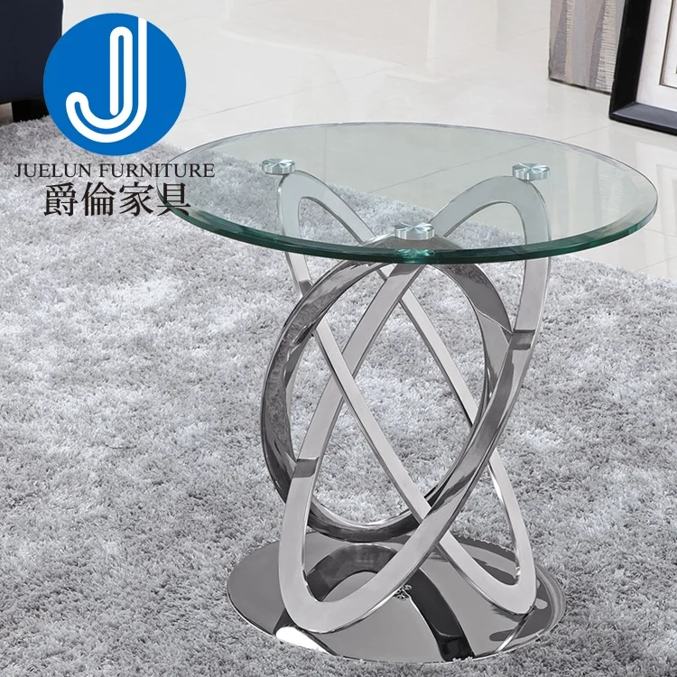 metal side table furniture glass corner table metal frame coffee table