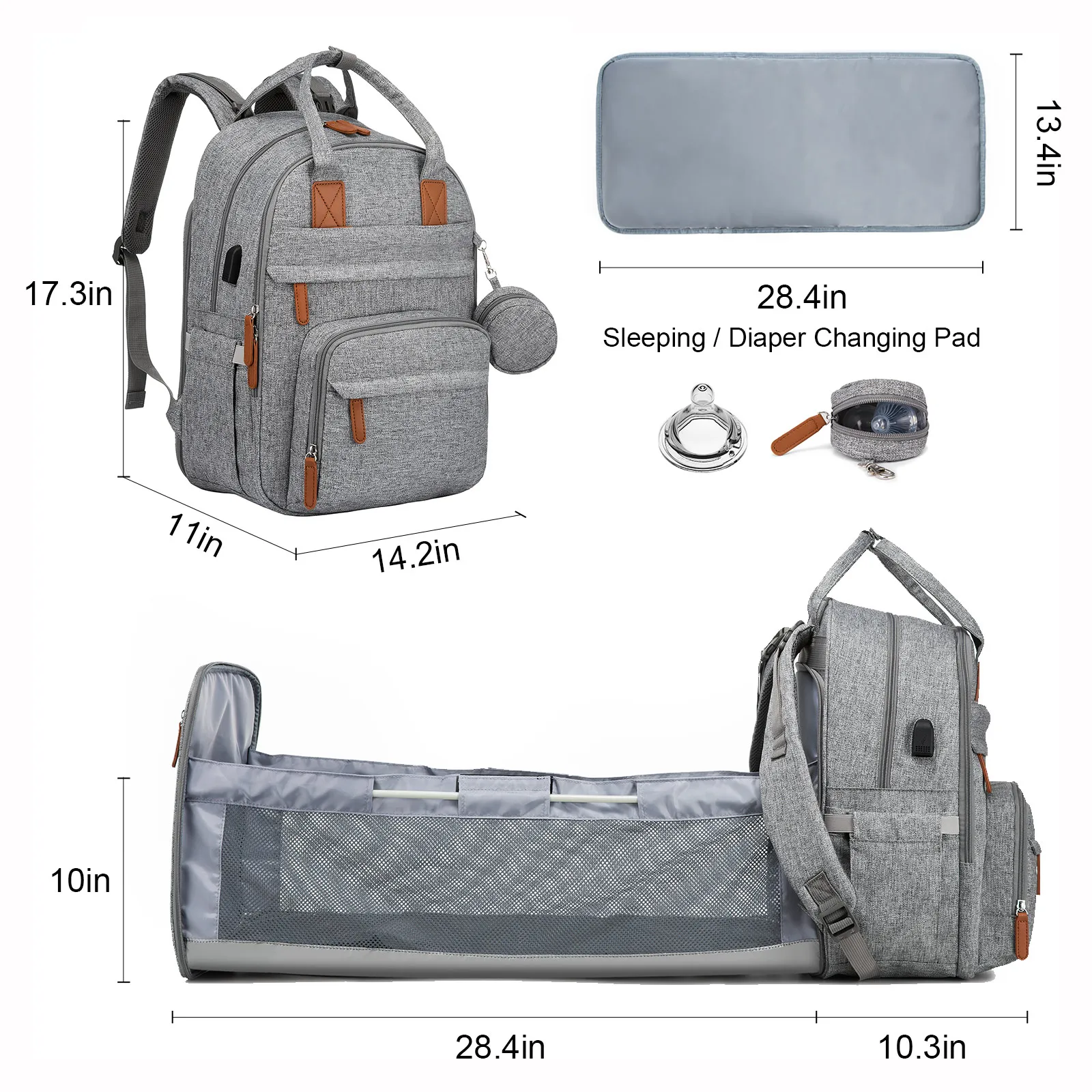 

50% OFF Discounts Mommy Bag with USB Charging Port LOVEVOOK Diaper Bag Backpack with Changing Station Baby Bag for Girls Boys, Customized colors