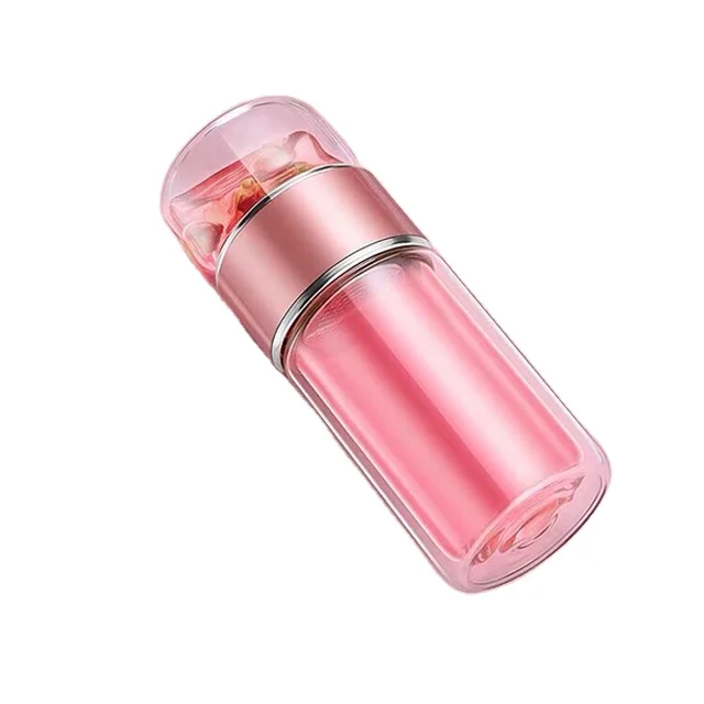 

Custom fashion leisure travel new thickened double glass filter teacup tea filter bottle