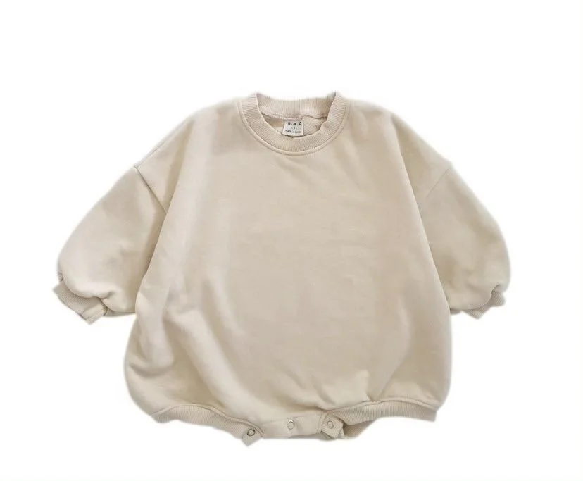 

Hot ins Baby Romper Solid Multicolor Cotton Todder Girl Jumpsuit infants Onesie Oversize Unisex Boy Romper Autumn Winter Clothes, Picture shows