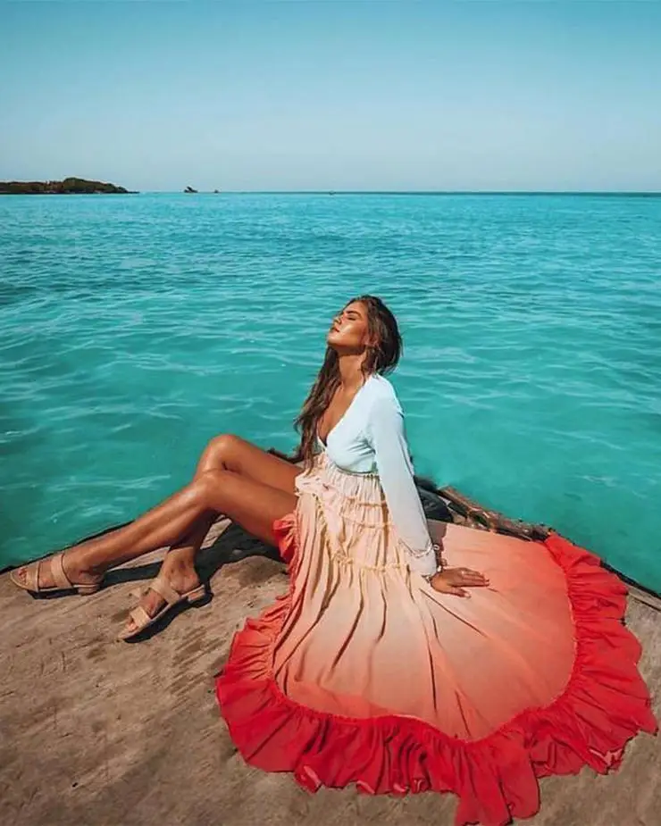 

2020 New Arrival High Quality Women long sleeve v neck bohemia ladies casual dresses