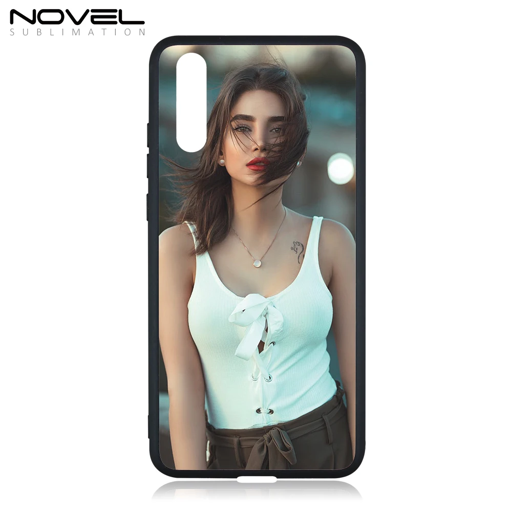 

Custom Blank 2D TPU Sublimation Tempered Glass Phone Case For Huawei P20, Black