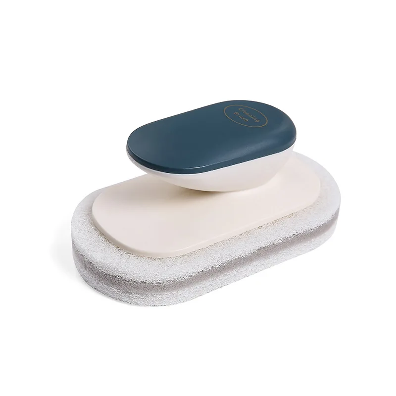 

ALQ Kitchen Bathroom Cleaning Brush Scouring Pad Dishwashing Pot Brush Sponge Cleaning Countertop Brush With Handle