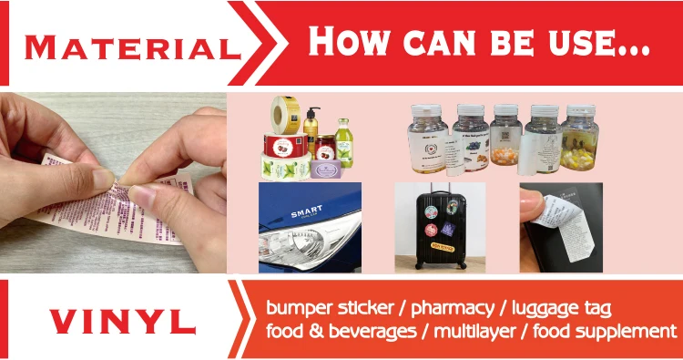 specification label sticker