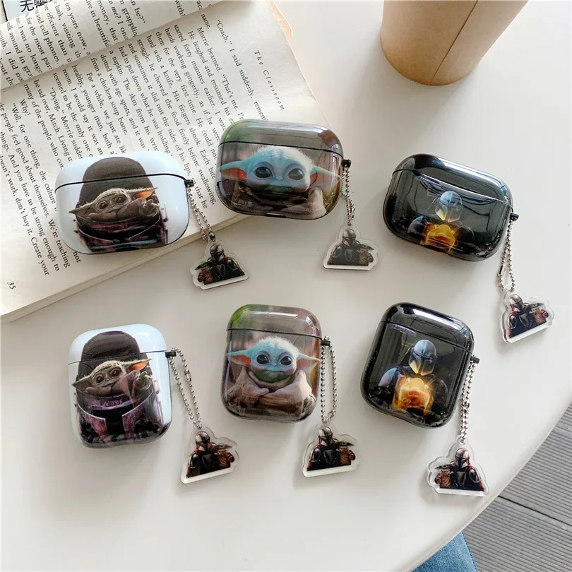 

Yoda StarWars Mandalorian Soft IMD Glossy Cases For Airpods Pro 1/ 2 Protective Wireless Earphone Cover Charging Box, Multi