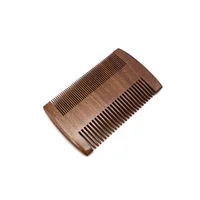 

Professional custom logo black gold sandalwood pouch beard comb