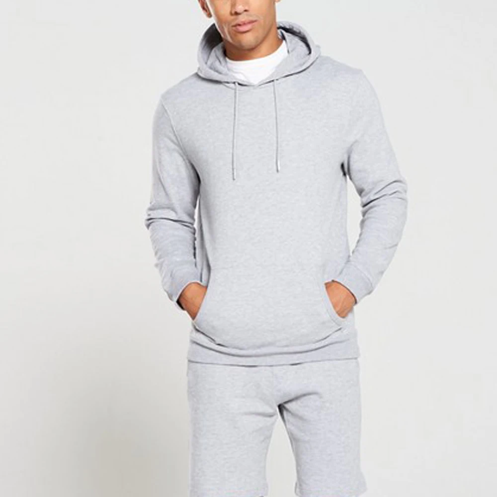 

competitive price men's plain cotton hoody sweat suits wholesale jogging suits sport black track suit, Custom color