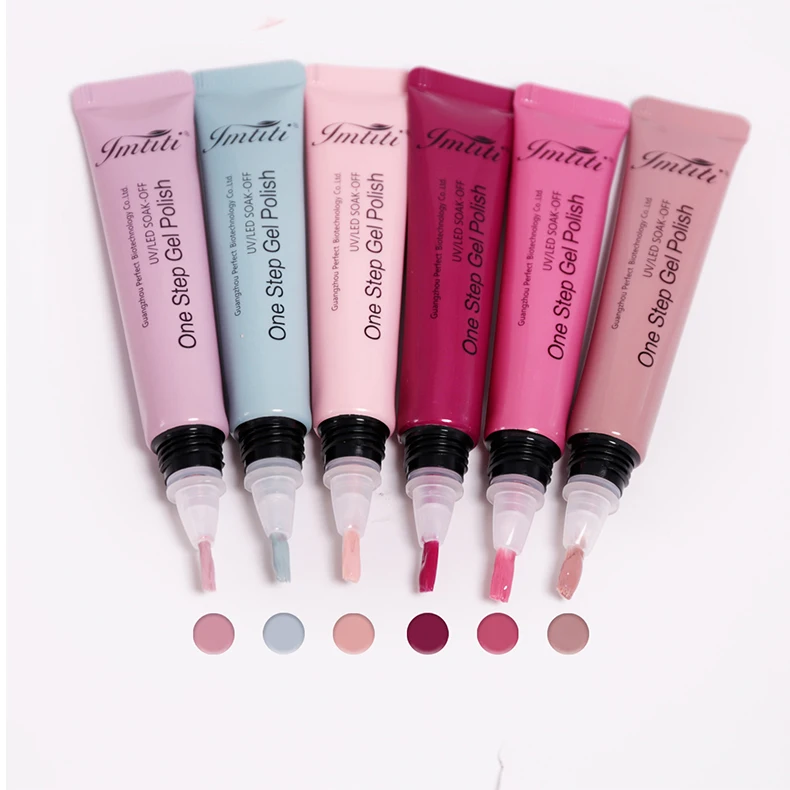 

Hot sale new professional high quality one step uv gel nail polish pen 6 colors one step gel polish with factory price, 52 colors