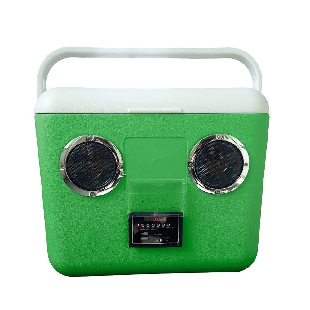 

Eco-friendly 15L Electric Cooler Box with bluetooth speaker music ice chest, Blue
