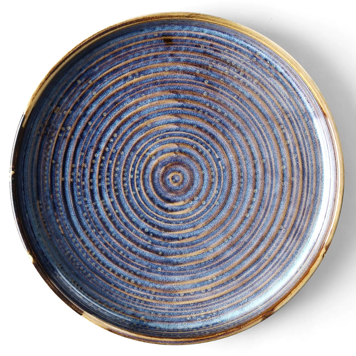 
Factory direct wholesale porcelain plates sets dinnerware, ceramic nordic blue fruit plate for restaurant and hotel 
