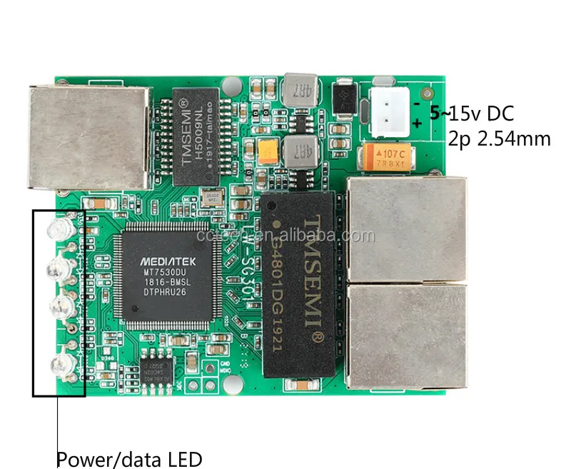 Oem Mini 3 Port Switch Board 10 100 1000mbps Gigabit Switch 3