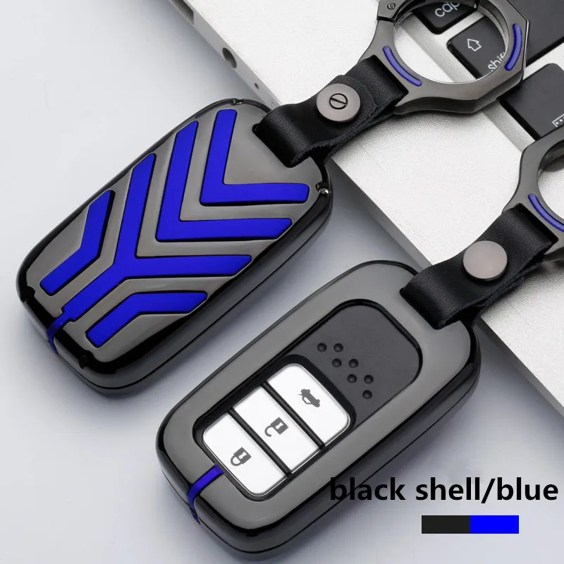 Galvanzed Alloy Car Key Cover Case Set Skin Holder For Honda Accord