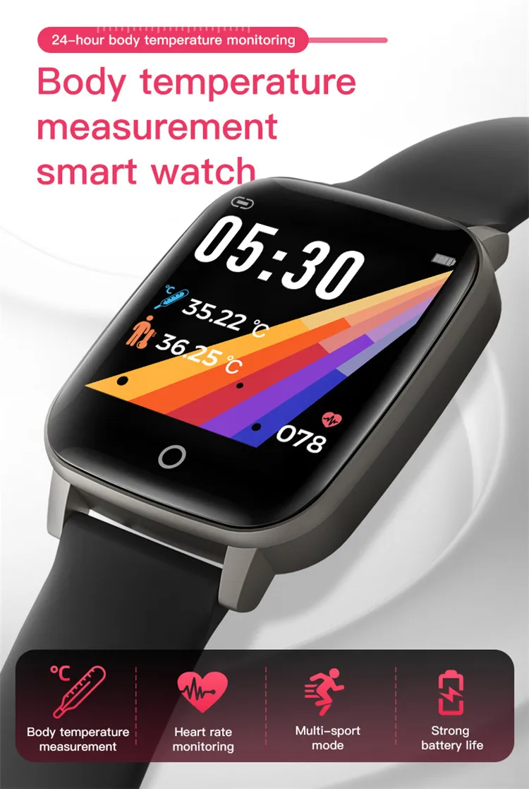 fitness tracker with body temperature sensor