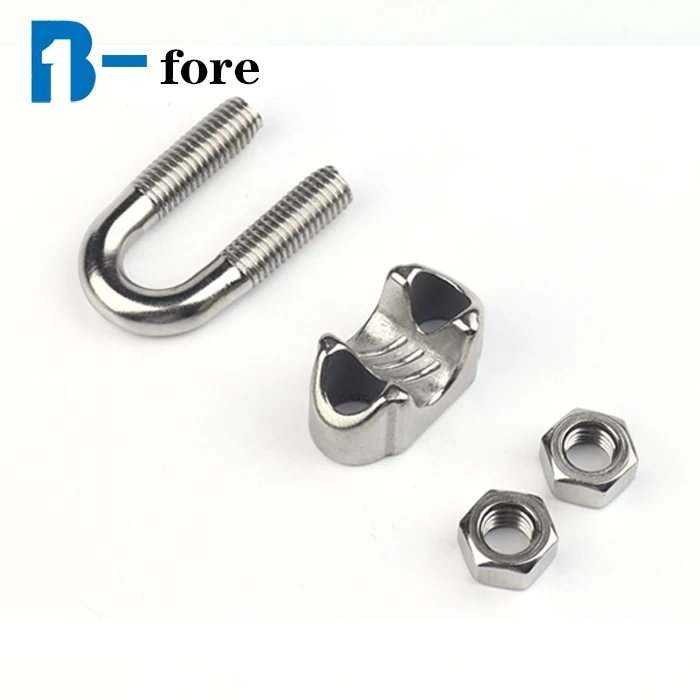 
High corrosion resistanc 304 stainless steel /M2 M3 M4 M5 M6 M8M10 M12/ stainless steel wire rope clip clamp wire rope clamping 