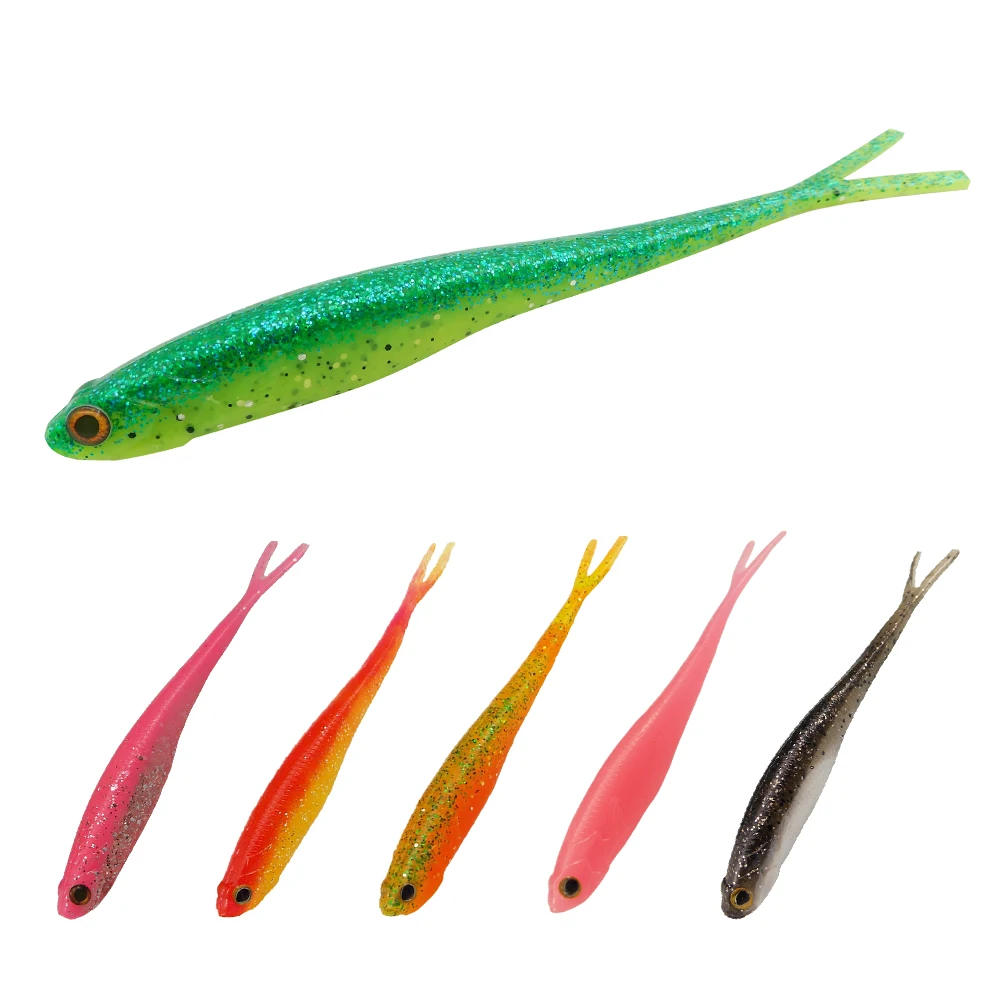 

ESFISHING 6pcs 130mm Real Shad 8g fishing soft lure soft plastic minnow 3d eyes lures supplier artificial baits