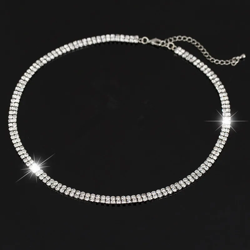 

Fashion personality jewelry popular neckband element full diamond choker necklace for women