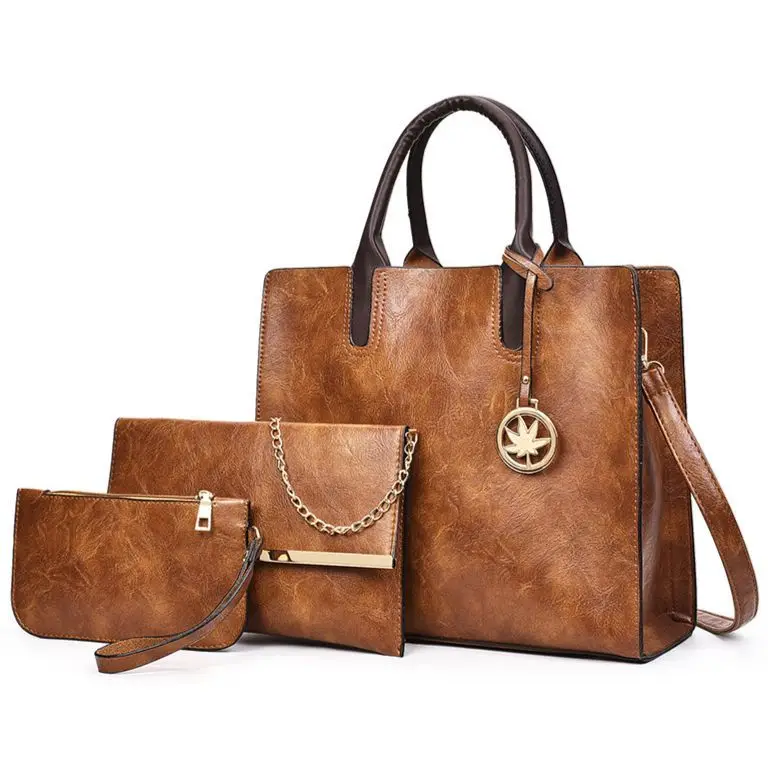

Promotional Custom Logo 2021 Pu Leather 3 In 1 Women Bag Set Casual Female Handbags