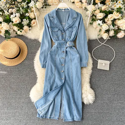 

2020 Autumn Latest Design Women Fashion Denim Dress