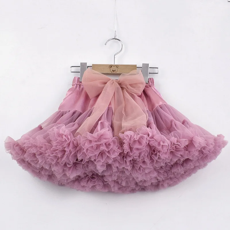 

Girls clothing wholesale party baby polyester RED bubble skirts fashion dance short little girl kids Christmas tutu