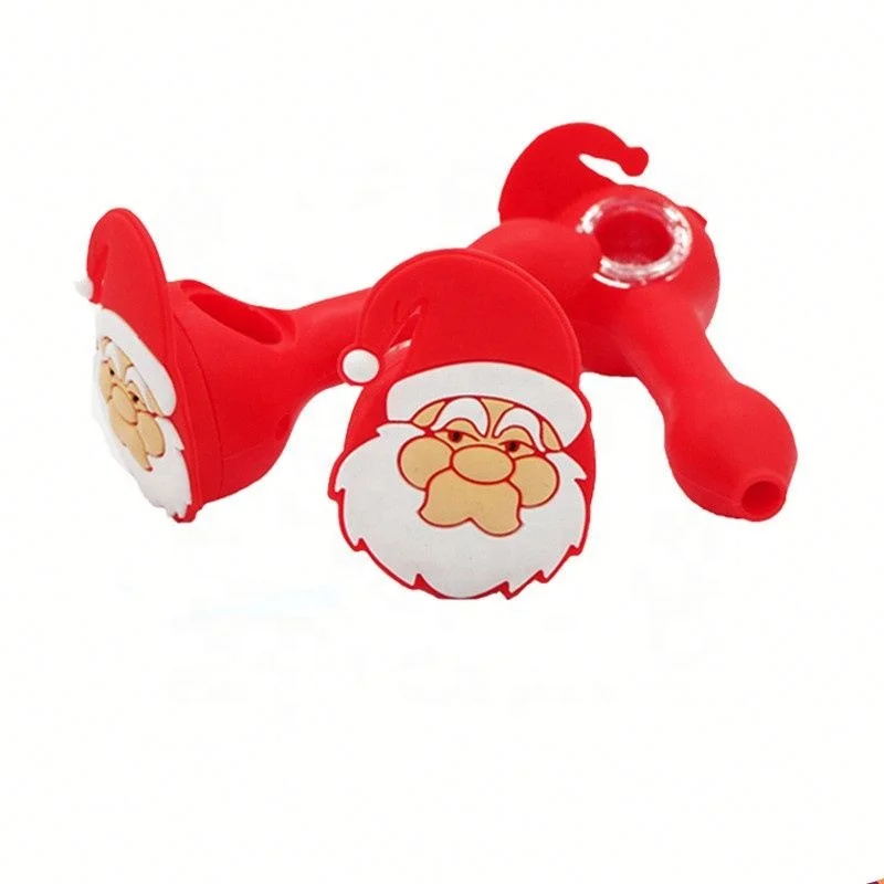

Creative Santa Claus Silicone Glass Bowl Weed Tobacco Smoking Pipe 2021, Picture