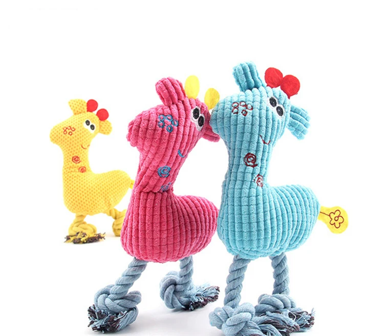 

Pet Toys Plush Corn Grain Fawn Sound Dog Toys Plush Doggy Espurr Plush, Red
