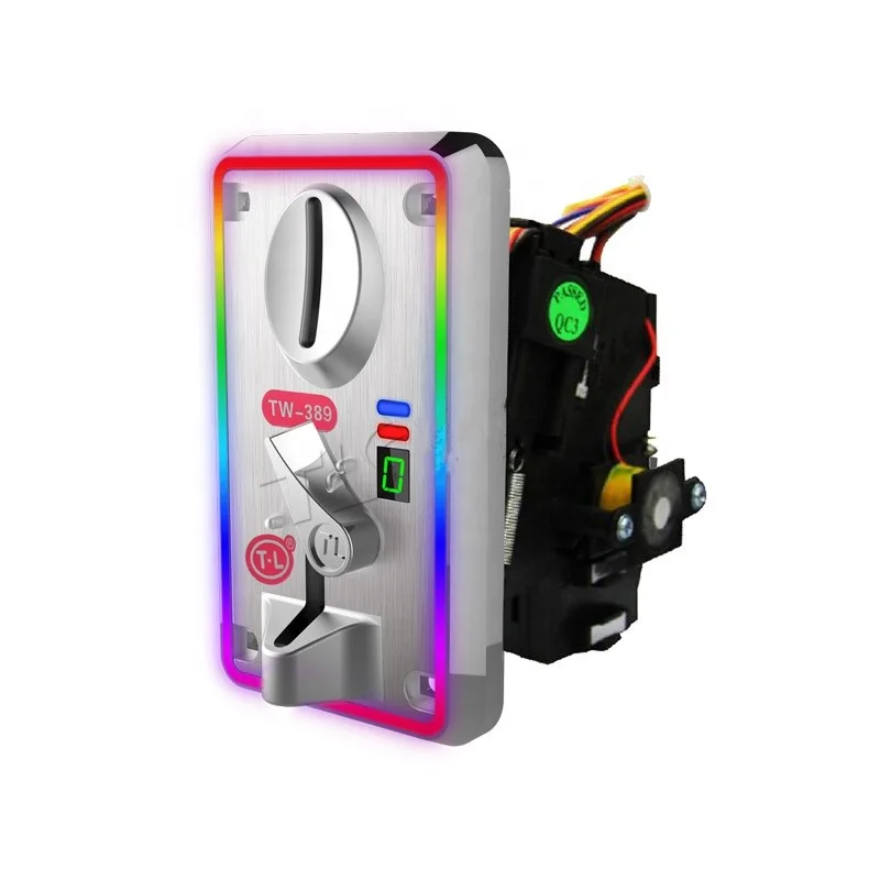 

Factory price Front Insertion TW-389 Electronic Coin Acceptor with highlight LED Token Acceptor