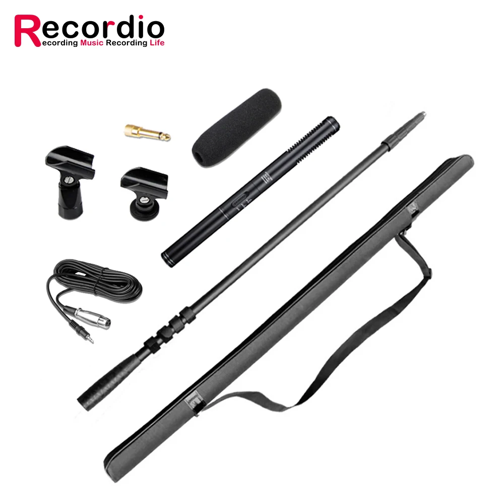 

GAZ-EX1 3.2M/3.8M Microphone Extension rod Interview Shrink Film Crew Pick Bar Booms Pole Carbon For Interviews recording