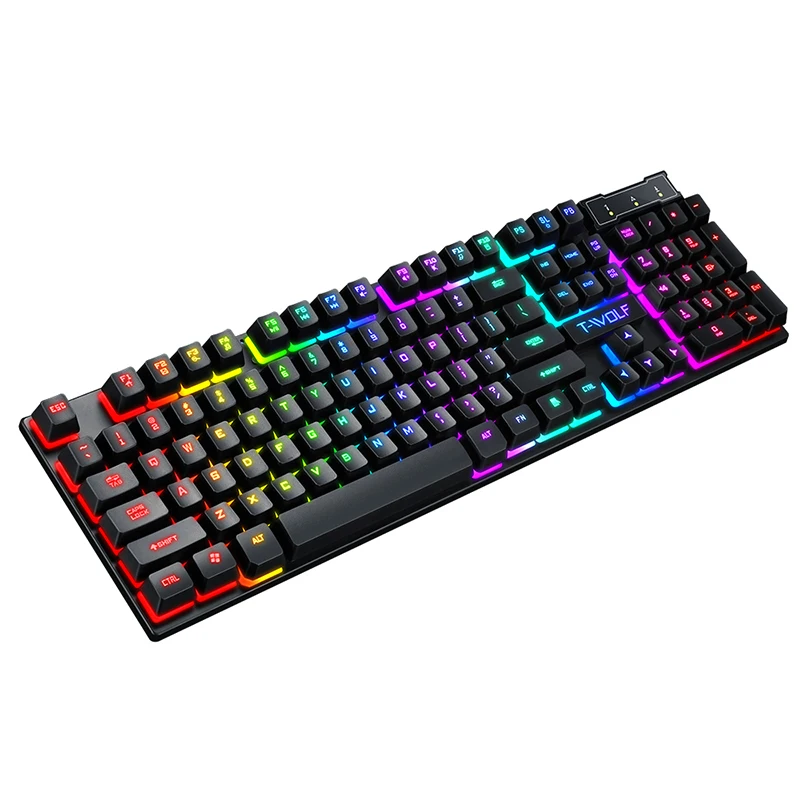 

Rainbow Backlight Computer Backlit 104keys mecanical keyboard folding keyboard metal gaming keyboard, Rgb