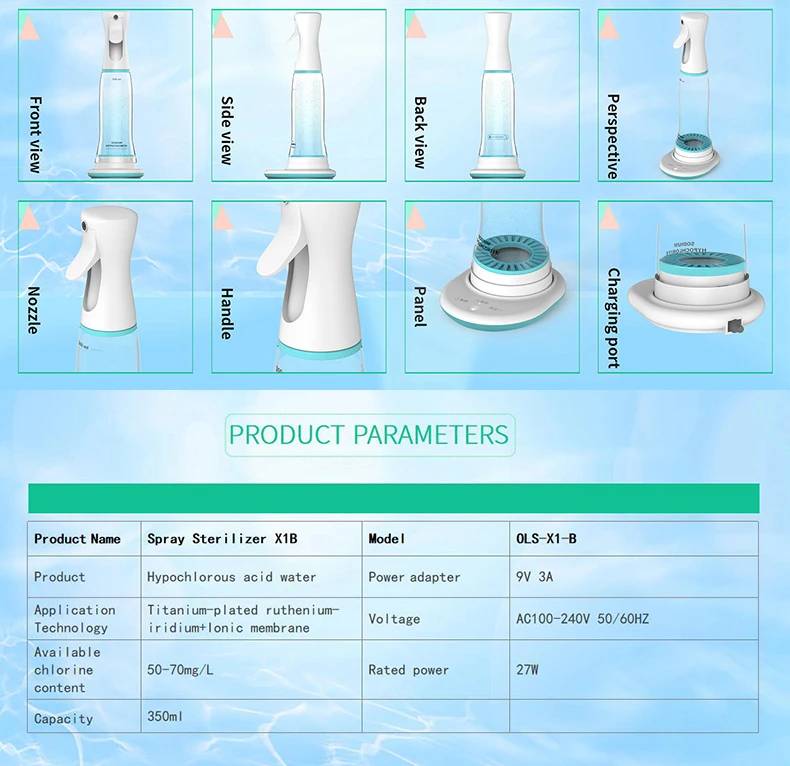 OLANSI منتج جديد home home آلة المياه Hypochlorous حمض المياه مولد