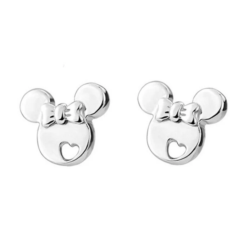 

Mickey earrings with White Earrings