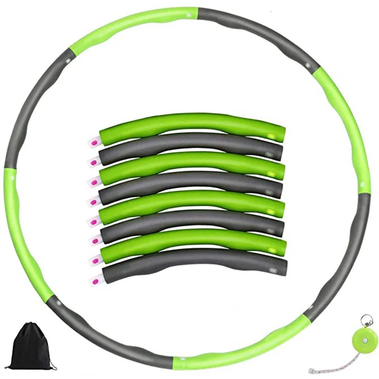 

Wholesale Flexible Detachable Slim Sport Ring Adult Weighted Steel Hoola Loop, Exercise Fitness Hoop, Customized color