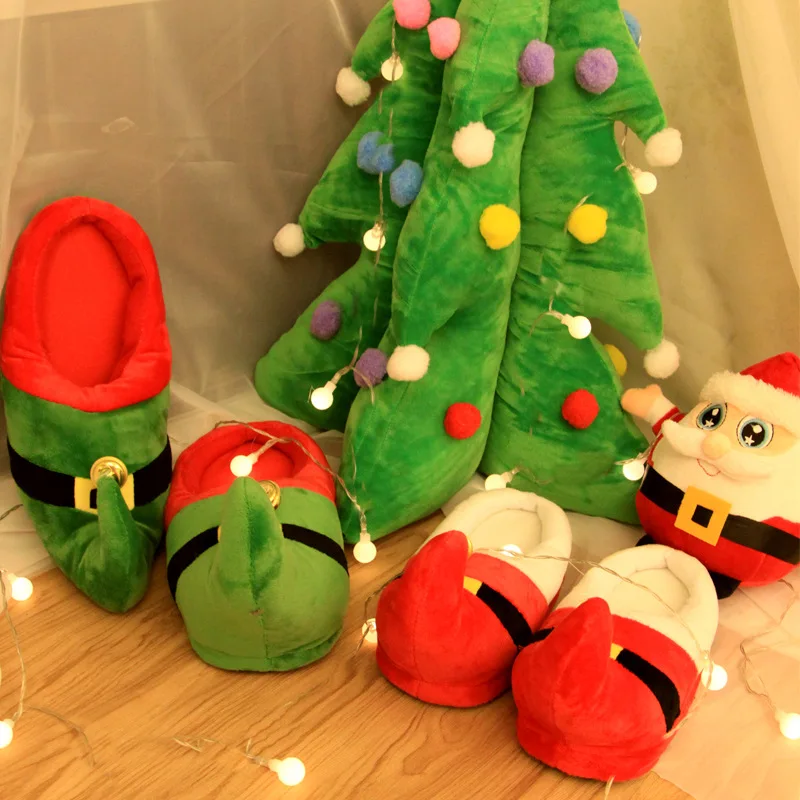 

2021 Home Slippers Christmas Gift Indoor Slippers Sled Winter Warm Shoes