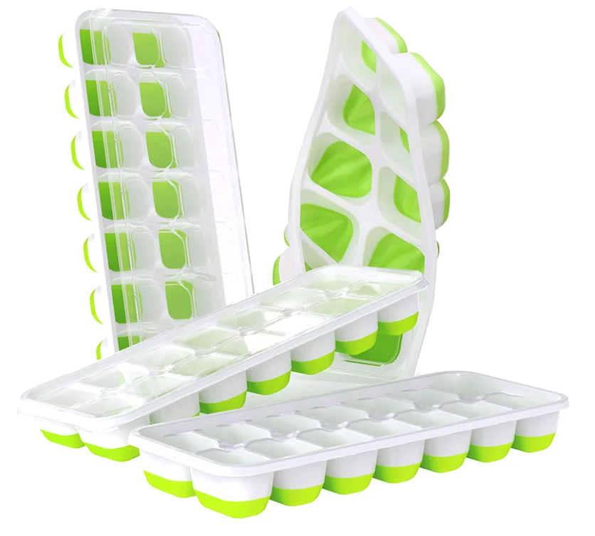 

Top sell 14 Cavity moldesd silicon ice cube molds silicone ice cream mold silicone ice tray for summer, Green,blue