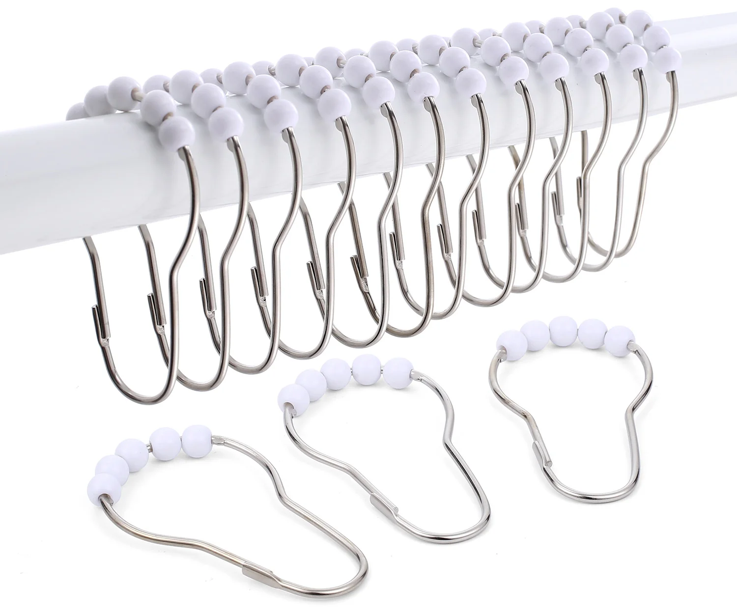 

White Ball Shower Curtain Hook, Accept all colors