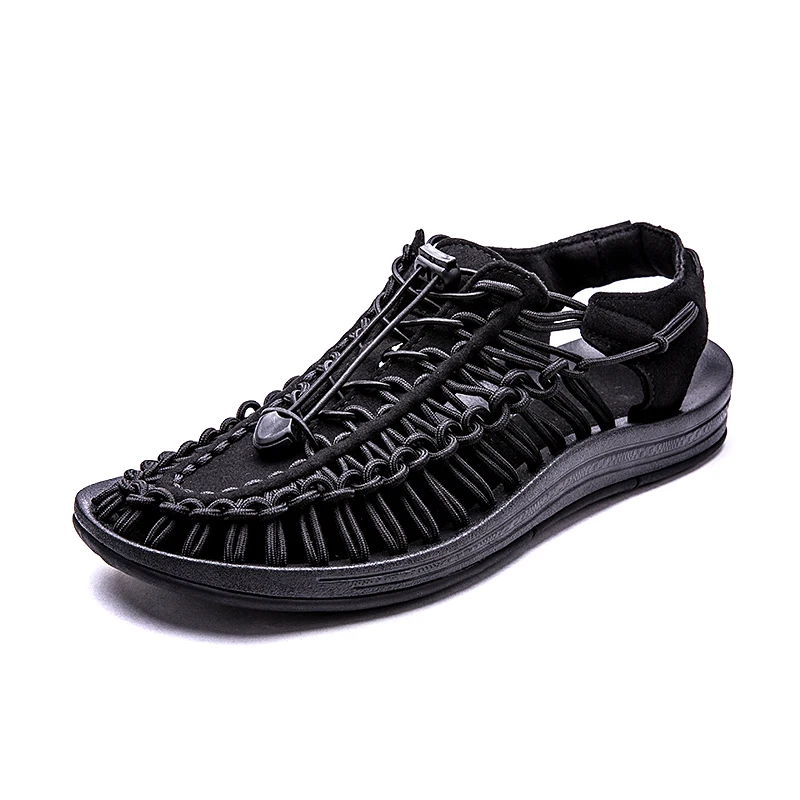 

2021 new fashion summer woven sandals men's shoes