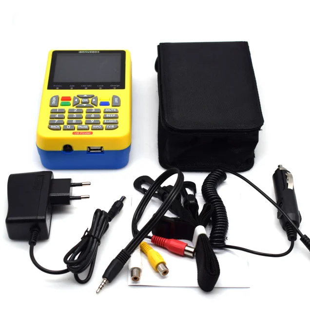 

Wholesale Digital Satfinder MPEG-4 1080P Full HD Satellite Finder Meter 3000mA Built-in Battery Sat Finder, Yellow,black