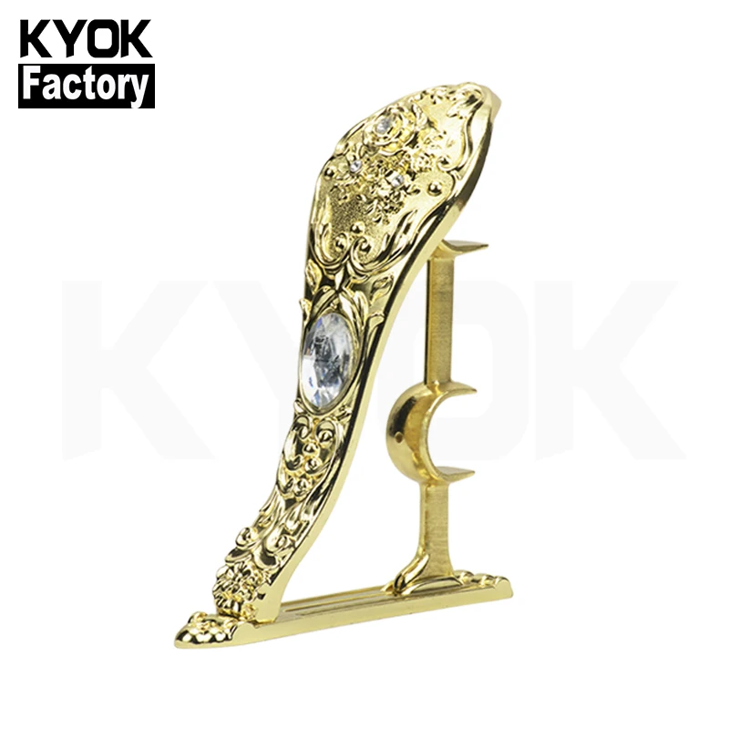 

KYOK windows accessories brass curtain rods and brackets 28*22mm double curtain rod support, Ab ac gp cp sn ss bk....