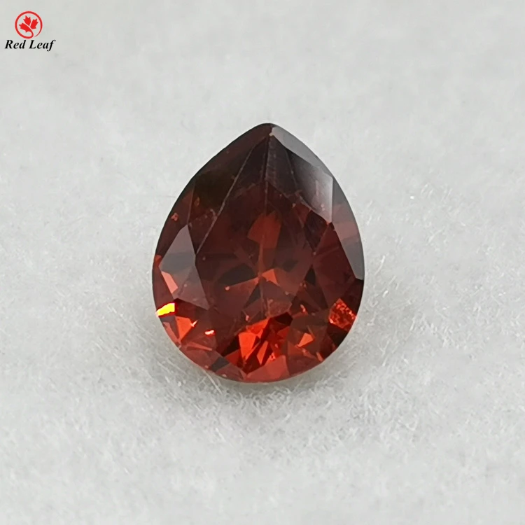 

Wholesale cubic zirconia AAA D-Garnet Pear Shape Synthetic loose gemstone cubic zirconia Stone cz gems