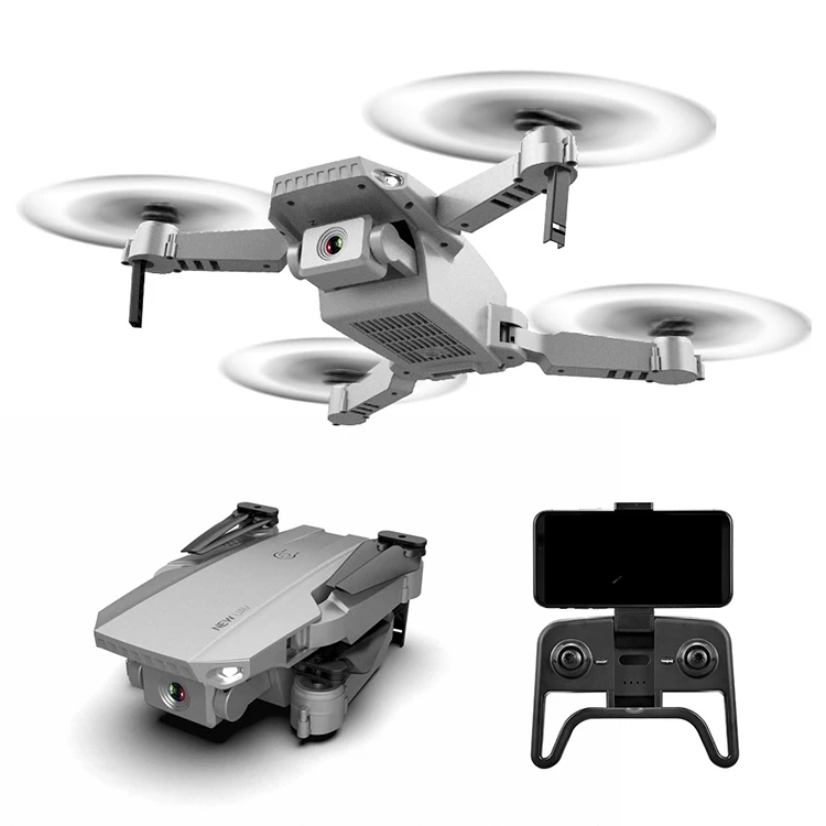 

Newest R12 4K HD Rc Drone Folding quadcopter aerial Control aircraft aerial photography dual camera mini Remote control drone, Black, silver