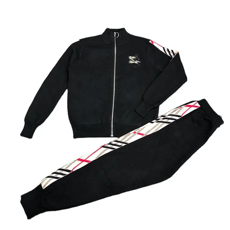 

casual set women clothing embroidery zipper cardigan two piece knit sweater