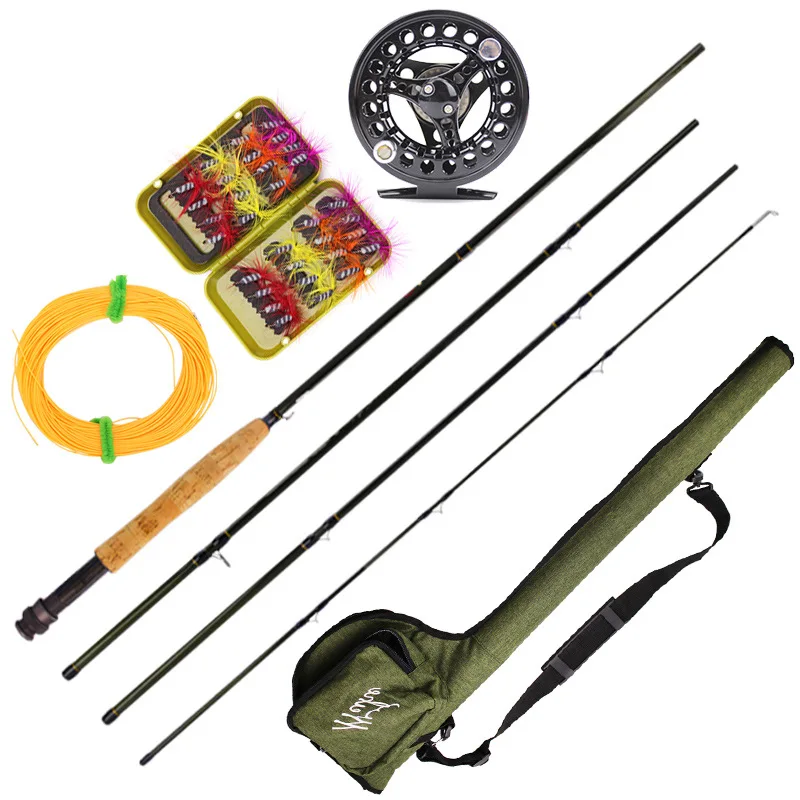 

Wholesale Fishing Rods Carbon Fiber 4 Sections Super Light Fly Fishing Rod Sets
