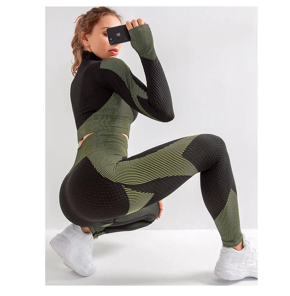 

aola high quality cheap fashion long sleeve fitness yoga set