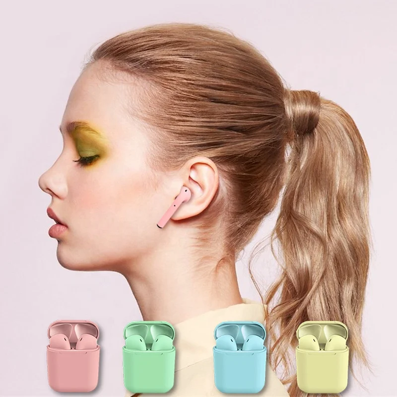 Macaron inpods 12 Wireless Earphones Blue tooth Colours Tws Earphone for iphone And Android Wireless Earbuds - ANKUX.COM